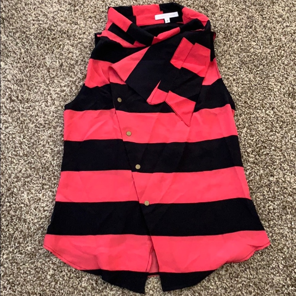 Corey Lynn calter button sleeveless blouse